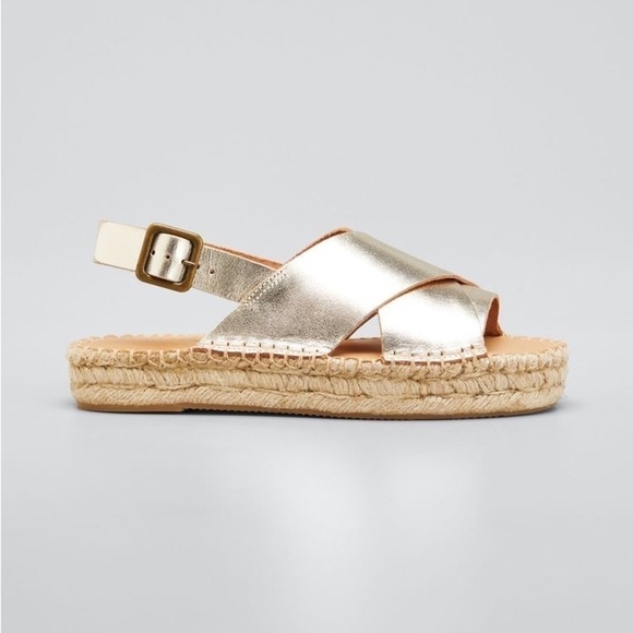 SOLUDOS Eloise Espadrille Sandals Platinum - Picture 3 of 16